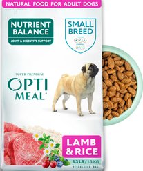 Optimeal Nutrient Balance Lamb & Rice Recipe Small Breed Dry Dog Food, 3.3-lb bag