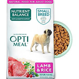 Optimeal Nutrient Balance Lamb & Rice Recipe Small Breed Dry Dog Food, 3.3-lb bag
