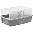 Show in main carousel: IRIS Open Top Cat Litter Box with Scatter Shield, XX-Large, Gray slide 6 of 8