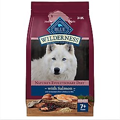 Blue Buffalo Wilderness Senior High-Protein Salmon Recipe Dry Dog Food, 24-lb bag