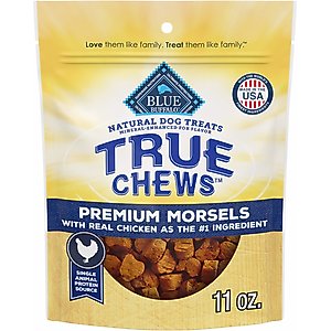 Blue Buffalo True Chews Premium Morsels Natural Grain-Free Chicken Dog Treats, 11-oz bag