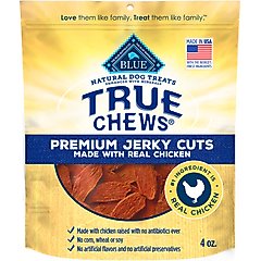 Blue Buffalo True Chews Premium Jerky Cuts Chicken Jerky Dog Treats, 4-oz bag