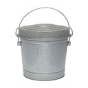 Behrens Embossed Galvanized Steel Locking Lid Trash Can with Lid, 6-gal