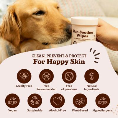 Show full view: Natural Dog Company Skin Soother Dog Wipes, 100 count slide 5 of 9