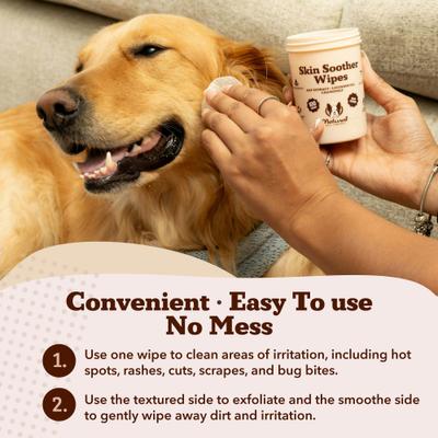 Show full view: Natural Dog Company Skin Soother Dog Wipes, 100 count slide 7 of 9