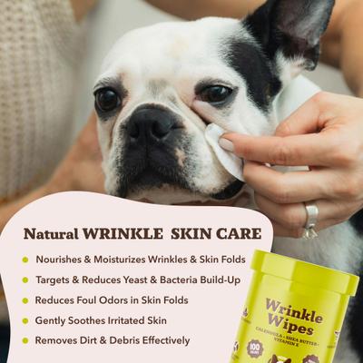 Natural Dog Company Wrinkle Balm Dog Grooming Wipes