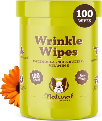 Natural Dog Company Wrinkle Balm Dog Grooming Wipes