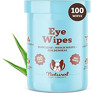 Natural Dog Company Eye Dog Grooming Wipes, 100 count