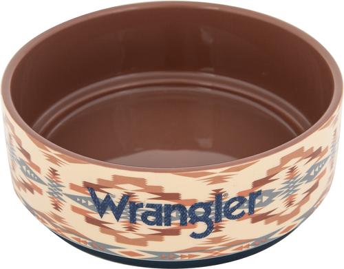Show full view: Wrangler Stoneware Dog Bowl, Tan Multi, 38-oz slide 3 of 7