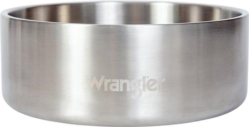 Show full view: Wrangler Double Walled Stainless Steel Dog Bowl, Silver, 42-oz slide 2 of 6