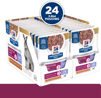 Show full view: Hill's Prescription Diet i/d Low Fat Carrot, Chicken & Rice Stew Wet Dog Food, 2.8-oz pouch, case of 24 slide 3 of 11