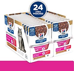 Hill's Prescription Diet Gastrointestinal Biome + Stress Chicken & Carrot Stew Wet Cat Food, 2.8-oz pouch, case of 24 slide 2 of 9