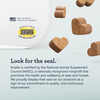 Show full view: Kradle 3-in-1 Pre + Post + Probiotic Salmon Flavor Chew Supplement for Dogs, 90 count slide 9 of 11