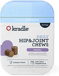 Kradle Hip & Joint Beef Flavored Chew Supplement for Dogs, 75 count slide 1 of 8