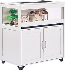 Unipaws Storage Cabinet Lift Top Hamster Cage, White