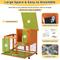 Show in main carousel: Coziwow 2-Tier Wooden Rabbit Hutch Small Animal Cage with Wheels, Orange slide 3 of 11