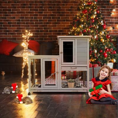 Show full view: Coziwow Indoor & Outdoor Wheeled Wood Rabbit Hutch slide 9 of 11