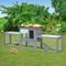 Show in main carousel: Coziwow Outdoor 3 Room Rabbit Hutch, Gray slide 1 of 9