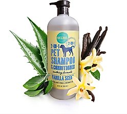 PAWS & BONES 2-in-1 Dog & Cat Shampoo & Conditioner, Vanilla Scented, 32-fl oz bottle