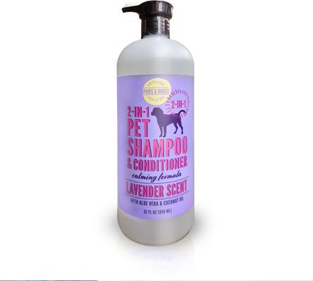 Show full view: PAWS & BONES 2-in-1 Dog & Cat Shampoo & Conditioner, Lavender Scented, 32-fl oz bottle slide 2 of 6