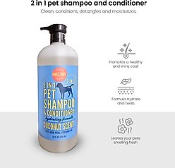PAWS & BONES 2-in-1 Dog & Cat Shampoo & Conditioner, Coconut Scented, 32-fl oz bottle slide 2 of 7