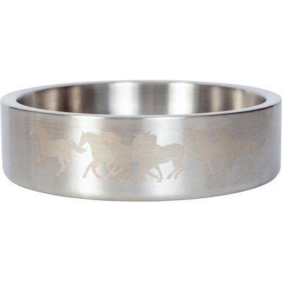 Wrangler Wrangler Double Walled Stainless Steel Dog Bowl, Silver, 18-oz
