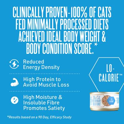 Show full view: Tiki Cat Veterinary Solutions Lo-Calorie Chicken & Tilapia Recipe Shredded Grain-Free Wet Cat Food, 2.8-oz can, case of 18 slide 4 of 11