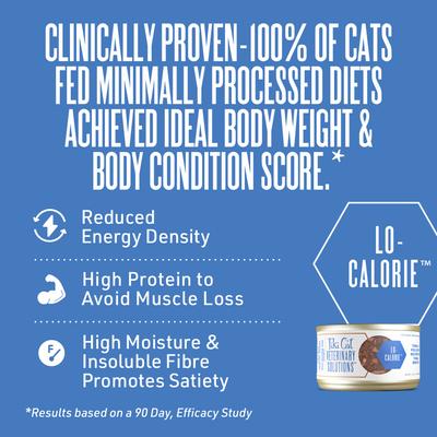 Show full view: Tiki Cat Veterinary Solutions Lo-Calorie Tuna & Pollock Recipe Flaked Grain-Free Wet Cat Food, 2.8-oz can, case of 18 slide 4 of 11