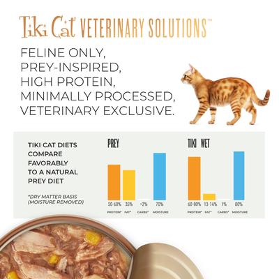 Show full view: Tiki Cat Veterinary Solutions GI-Health Trial Variety Pack Grain-Free Wet Cat Food, 2.8-oz can, case of 3 slide 8 of 12