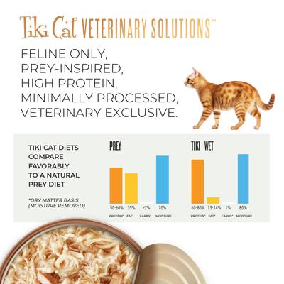 Show full view: Tiki Cat Veterinary Solutions Gluco-Balance Chicken & Chicken Liver Recipe Grain-Free Wet Cat Food, 2.8-oz can, case of 18 slide 8 of 11