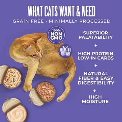 Show full view: Tiki Cat Veterinary Solutions Gluco-Balance Trial Variety Pack Grain-Free Wet Cat Food, 2.8-oz can, case of 3 slide 5 of 12