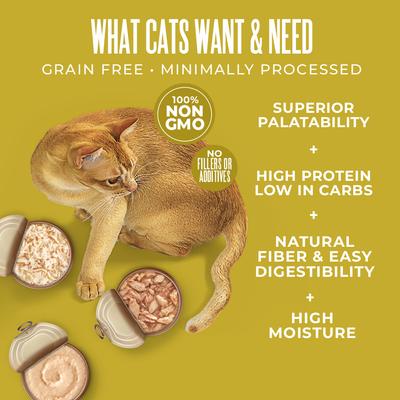 Show full view: Tiki Cat Veterinary Solutions pH-Balance Trial Variety Pack Grain-Free Wet Cat Food, 2.8-oz can, case of 3 slide 5 of 12