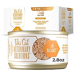 Tiki Cat Veterinary Solutions pH-Balance Chicken Recipe Shredded Grain-Free Wet Cat Food, 2.8-oz can, case of 18