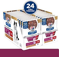 Hill's Prescription Diet i/d Digestive Care Chicken & Carrot Stew Wet Cat Food, 2.8-oz pouch, case of 24 slide 2 of 9