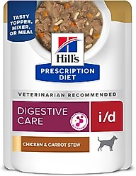 Hill's Prescription Diet i/d Chicken & Carrots Stew Wet Dog Food, 2.8-oz pouch, case of 24