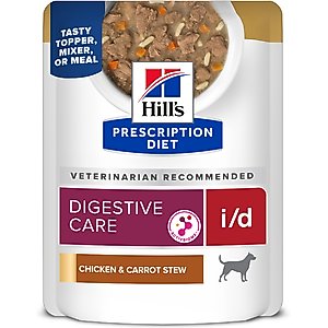 Hill's Prescription Diet i/d Chicken & Carrots Stew Wet Dog Food, 2.8-oz pouch, case of 24