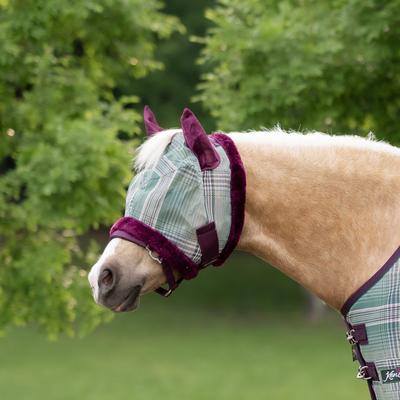 Show full view: Kensington Protective Products Mini & Pony Fly Mask with Soft Ears & Fleece Trim, Imperial Jade, Pony slide 2 of 6