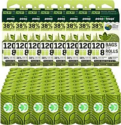 The Original Poop Bags Countdown USDA Certified Biobased Rolls, Unscented, 960 count