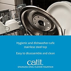 Catit Flower Stainless Steel Top Cat Fountain slide 2 of 8