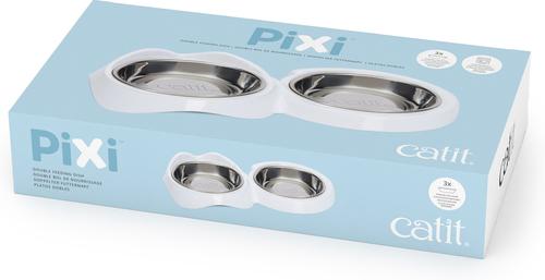 Show full view: Catit PIXI Double Cat Bowl, White slide 2 of 6
