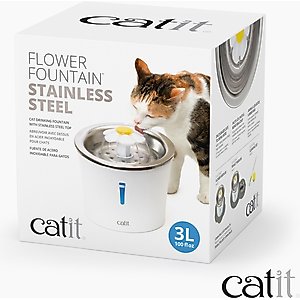 Catit Flower Stainless Steel Top Cat Fountain