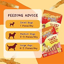 Jungle Calling Chicken Wrap Cod Sticks Rawhide-Free Dog Treats, 10.6-oz bag slide 2 of 9