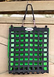 Mackey Equine Accessories Classic Horse Slow Feeder Hay Bag, Green/Black