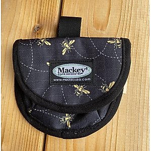 Mackey Equine Accessories Bee Mine Horse Treat Bag, Black/Yellow