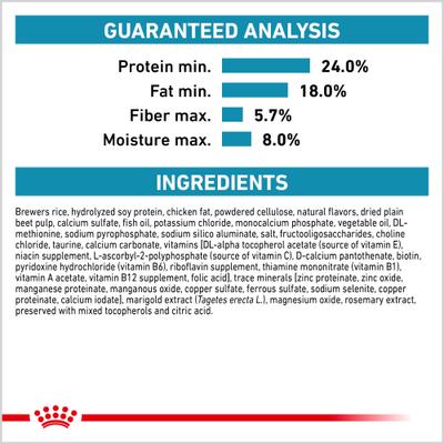 Show full view: Royal Canin Veterinary Diet Adult Hydrolyzed Protein HP Dry Cat Food, 12-oz bag slide 7 of 11