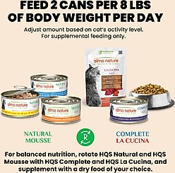 Almo Nature HQS Natural Tuna with Shrimp Flaked Wet Cat Food, 2.47-oz can, case of 6 slide 2 of 9