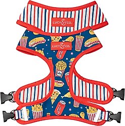 Lucy & Co. Red, White & BBQ Reversible Dog Harness, Medium: 17 to 23-in chest