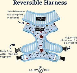 Lucy & Co. Italian Vacay Reversible Dog Harness, Small: 14 to 18-in chest slide 2 of 7