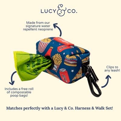 Show full view: Lucy & Co. Red, White & BBQ Dog Poop Bag Holder slide 3 of 3