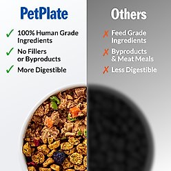 PetPlate Human Grade Beef & Chicken Value Pack Fresh Wet & Air-Dried Baked Dry Dog Food, 12-oz cup, case of 10 slide 2 of 8